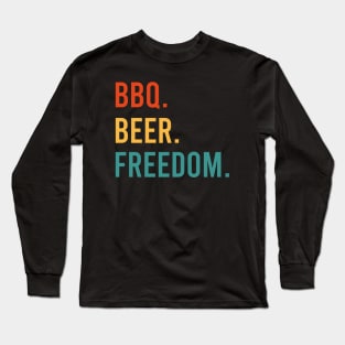 BBQ Beer Freedom Long Sleeve T-Shirt